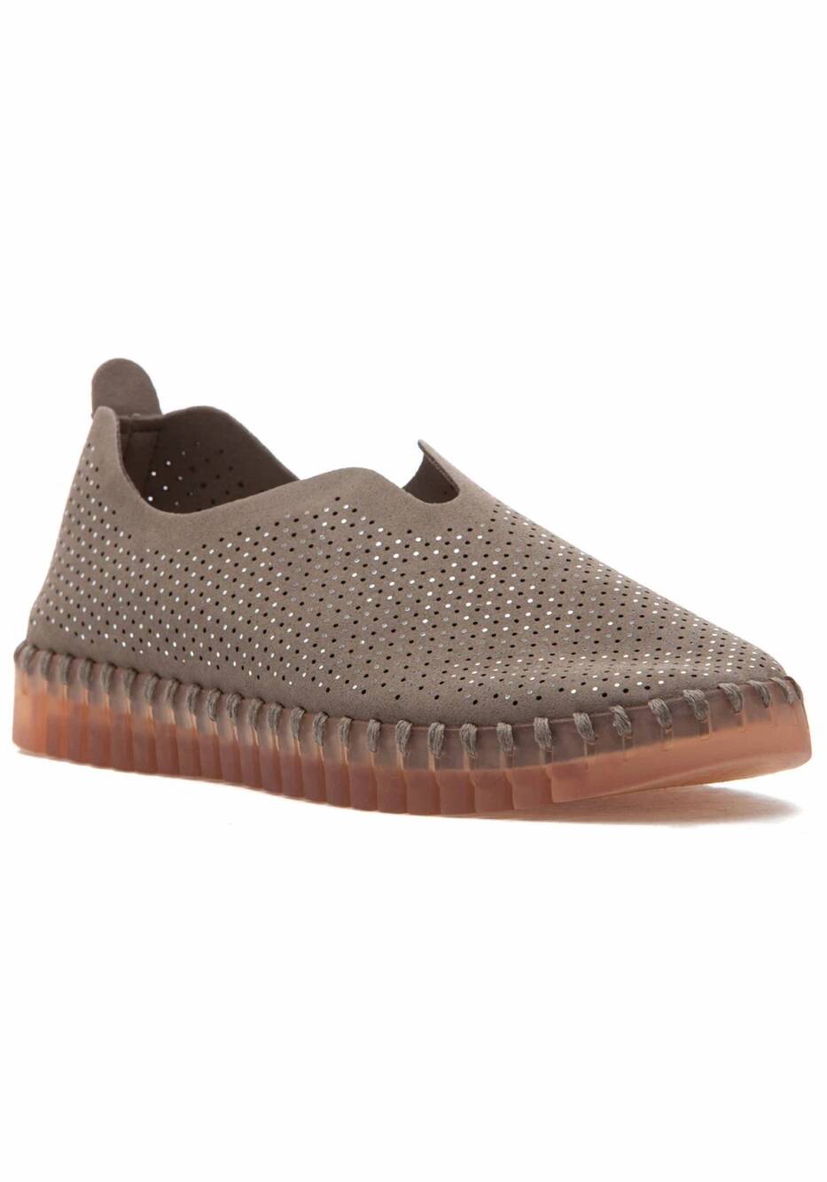 NEW ILSE JACOBSEN women's tulip flat slip on sneaker in smoked pearl